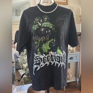 Section 8 Black Graphic Tee with Green Monster Print